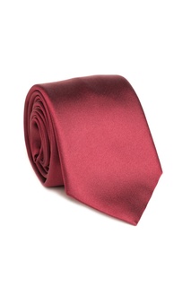 Бордовый атласный галстук Silvio Fiorello