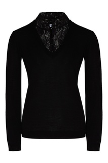 Комбинированный пуловер черного цвета Claudie Pierlot