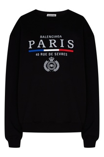 Черный свитшот с логотипом Balenciaga