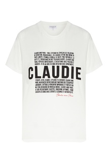 Белая футболка с логотипом Claudie Pierlot