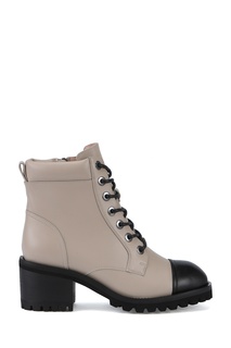 Бежевые ботинки с контрастным носом Portal
