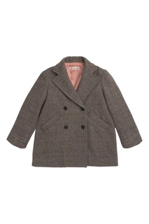 Прямое широкое пальто на девочку Bonpoint