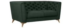 Диван тканевый прямой Честер 180 см Fulton изумрудный (Искусственная замша) Home Me