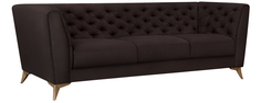 Диван тканевый прямой Честер 248 см Fulton тёмно-коричневый (Искусственная замша) Home Me