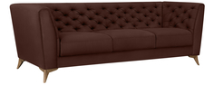Диван тканевый прямой Честер 248 см Fulton коричневый (Искусственная замша) Home Me