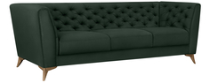 Диван тканевый прямой Честер 248 см Fulton изумрудный (Искусственная замша) Home Me