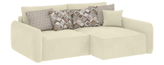 Модульный диван Портленд вариант №4 Premier молочный (Микровелюр, правый) Home Me