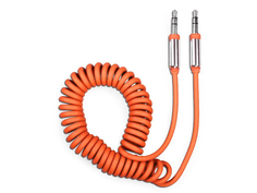 Аксессуар Olmio AUX Jack 3.5 - Jack 3.5 Twisted 1.8м Orange 38837