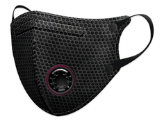 Блокатор Maskers Маска анатомическая медицинская трехслойная NF с клапаном №1 Black 20181026