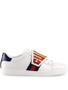 Gucci кроссовки Ace со съемным декором