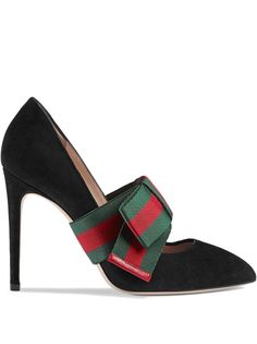 Gucci туфли-лодочки со съемным бантом Web