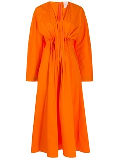 Roksanda плиссированное платье с V-образным вырезом