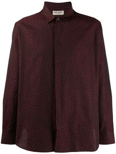 Saint Laurent рубашка в абстрактную клетку