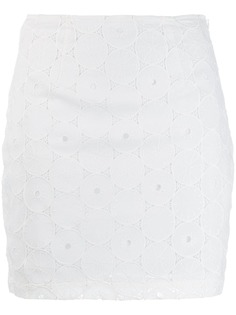 STAUD юбка с кружевной вышивкой