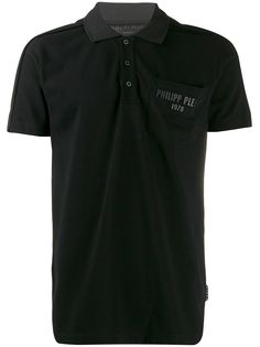 Philipp Plein рубашка-поло с логотипом на кармане