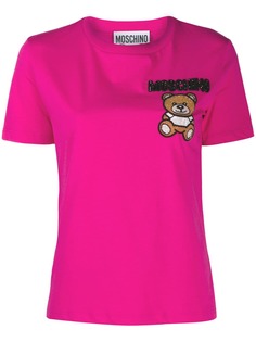 Moschino футболка с декором Teddy Bear
