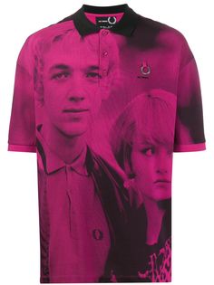 Raf Simons X Fred Perry рубашка-поло оверсайз с принтом