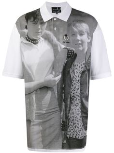 Raf Simons X Fred Perry рубашка-поло оверсайз с принтом