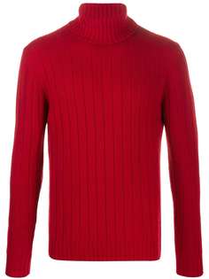 Lardini свитер в рубчик с высоким воротником