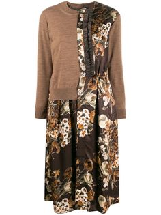 Junya Watanabe пальто с контрастной вставкой