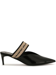 Stella McCartney мюли с логотипом и заостренным носком
