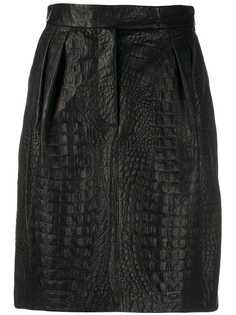 Max Mara юбка с эффектом крокодиловой кожи