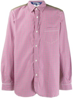 Junya Watanabe MAN клетчатая рубашка с контрастной спиной