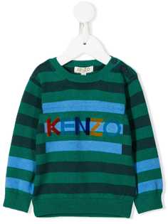 Kenzo Kids джемпер с контрастными полосками и логотипом