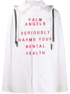 Palm Angels рубашка с капюшоном и принтом