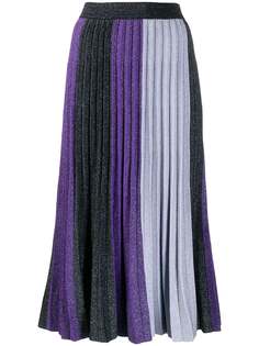 Derek Lam 10 Crosby юбка в стиле колор-блок с люрексом