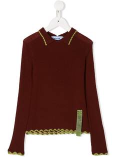 Mi Mi Sol трикотажный топ в рубчик