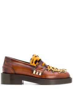 Marni массивные лоферы с леопардовым узором