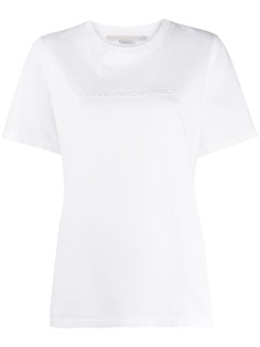 Stella McCartney футболка с тисненым логотипом