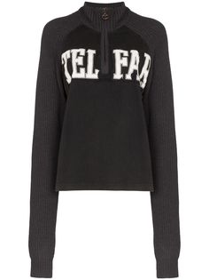 Telfar трикотажная толстовка с воротником на молнии и логотипом
