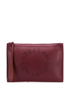 Stella McCartney клатч с перфорированным логотипом