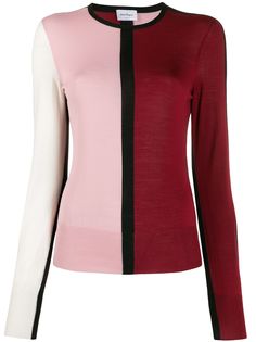 Salvatore Ferragamo трикотажный джемпер в стиле колор-блок