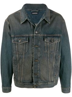 Balenciaga джинсовая куртка с логотипом