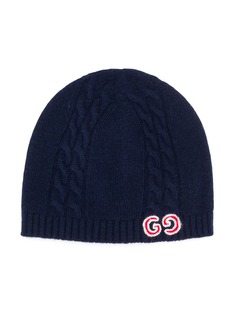 Gucci Kids шапка бини фактурной вязки с логотипом GG