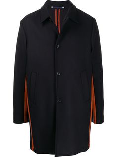 PS Paul Smith однобортное пальто с контрастными вставками