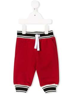 Dolce & Gabbana Kids спортивные брюки с контрастным поясом на шнурке