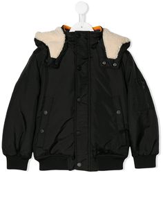 Paul Smith Junior куртка с капюшоном из искусственной овчины