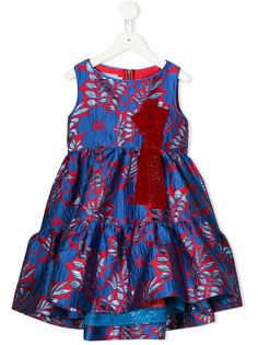 Mi Mi Sol жаккардовое платье с бантом