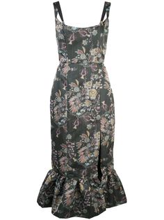 Markarian платье-трапеция длины миди с цветочным принтом