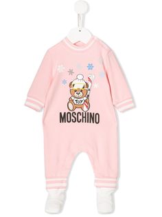 Moschino Kids ромпер с принтом Teddy Bear