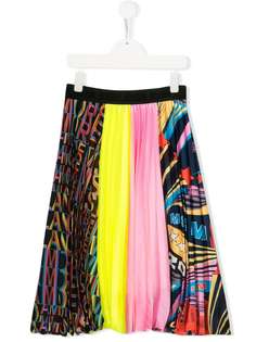 Msgm Kids плиссированная юбка в стиле колор-блок