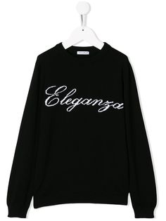 Dolce & Gabbana Kids джемпер вязки интарсия с надписью