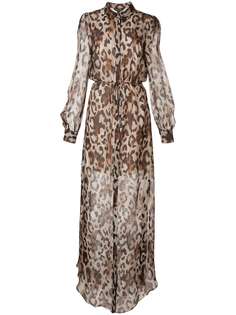 Rachel Zoe полупрозрачное платье с леопардовым принтом