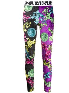 Versace Jeans Couture легинсы с узором Baroque