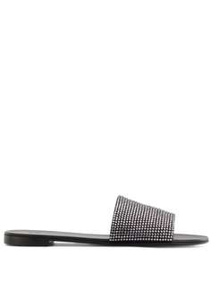 Giuseppe Zanotti шлепанцы Adelia с кристаллами