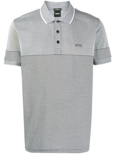 Boss Hugo Boss полосатая рубашка-поло с короткими рукавами